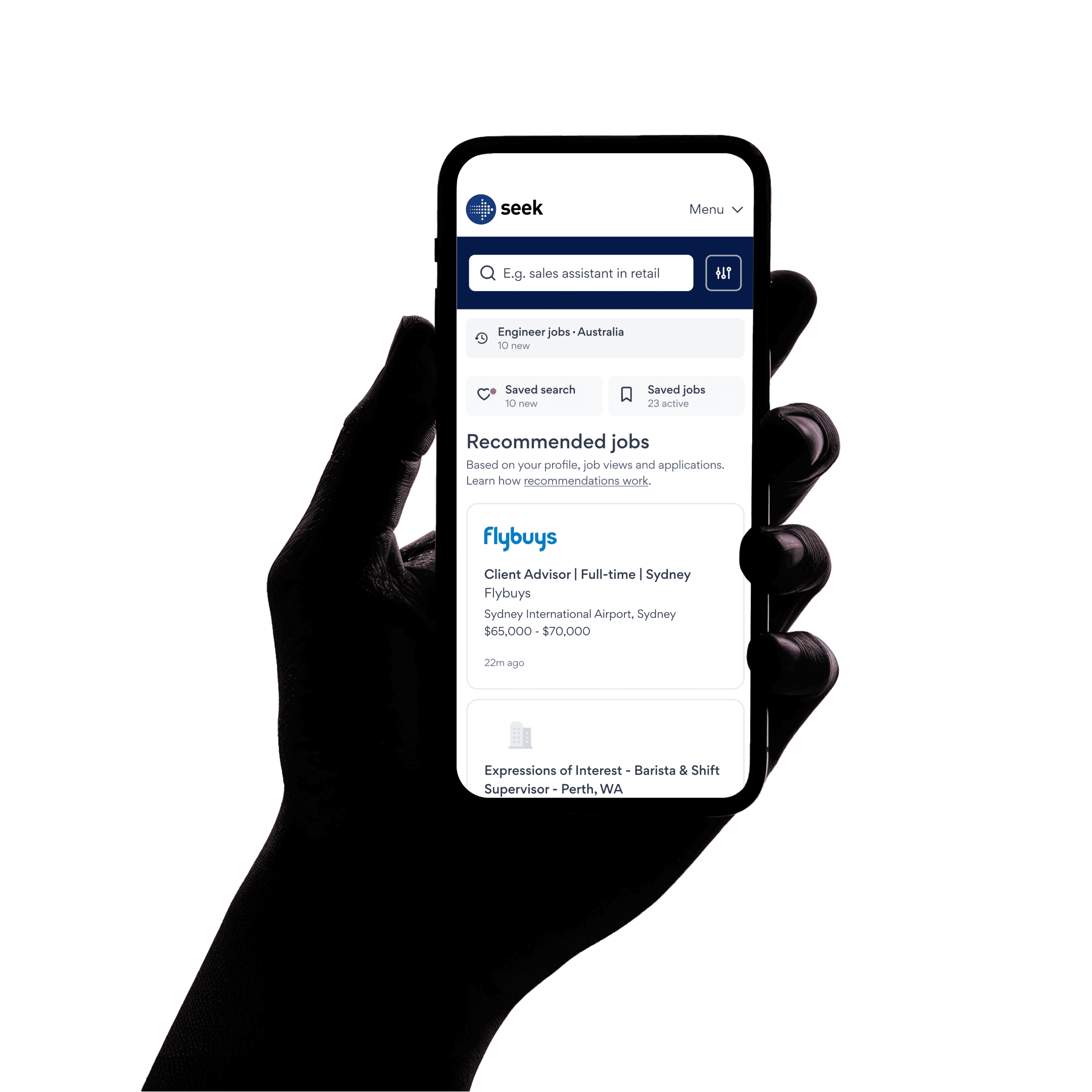 SEEK homepage layout