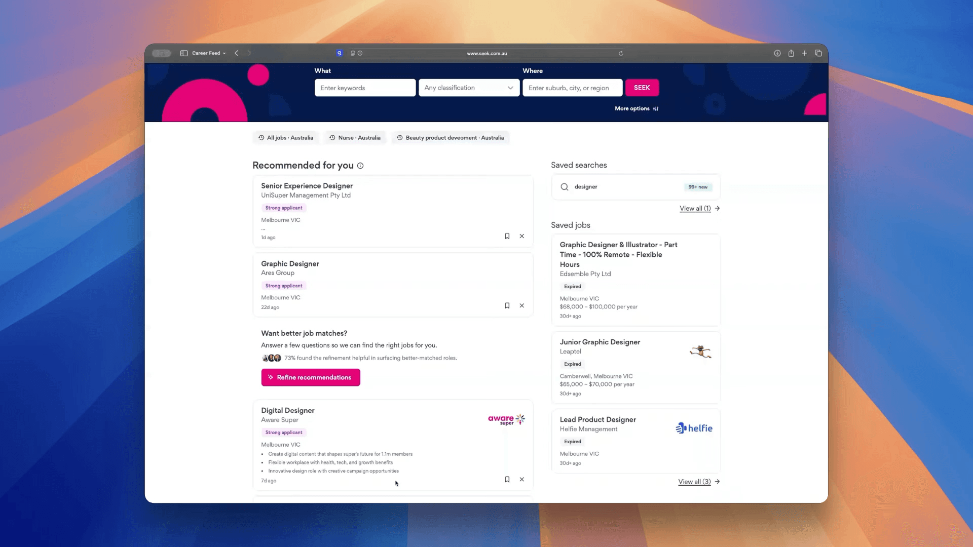 Refining SEEK Recommendations with GenAI