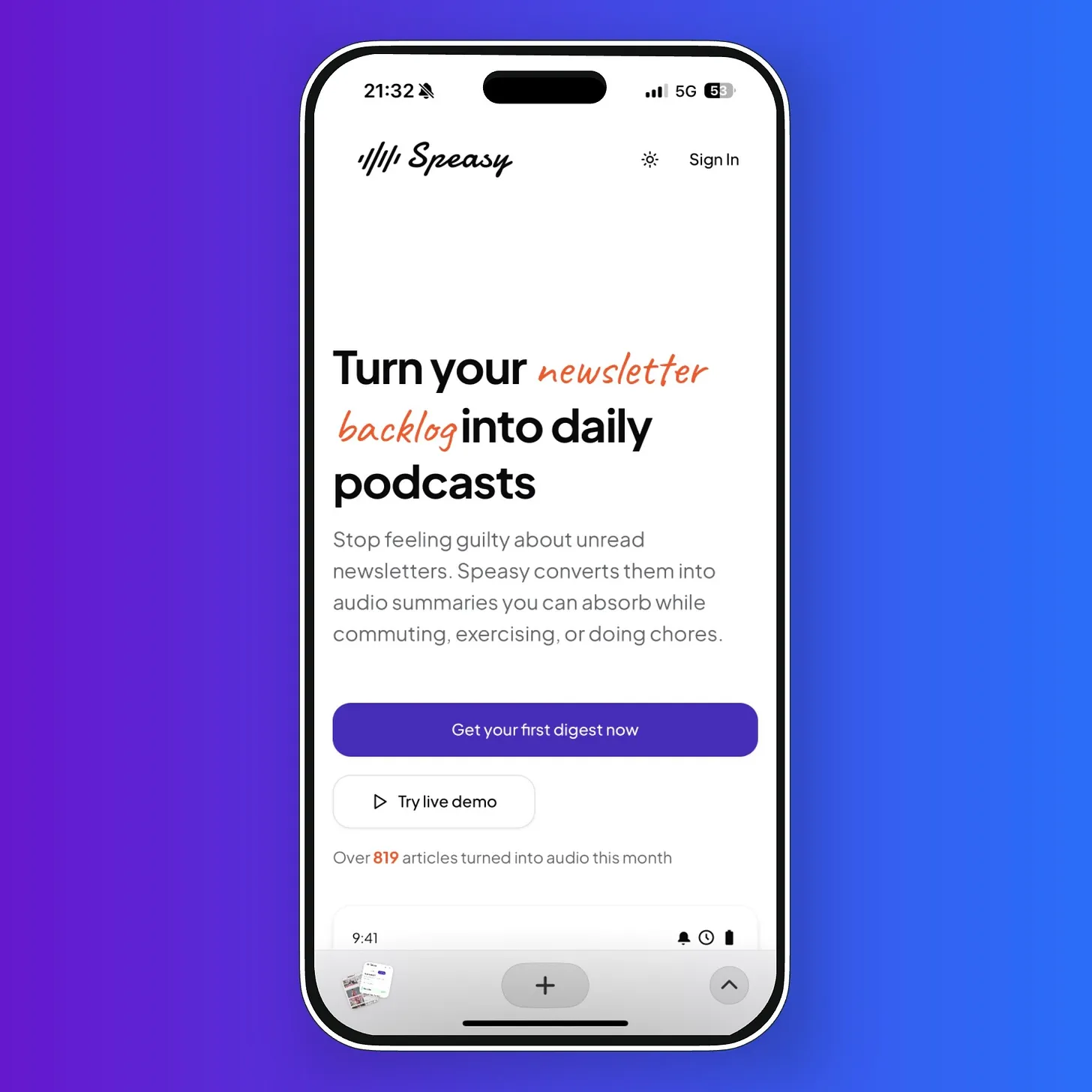 Speasy homepage